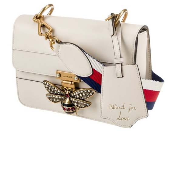 Gucci Queen Margaret Bee Clasp Bag - White/Ivory Calfskin Leather - Model 476542 - Picture 7 of 11